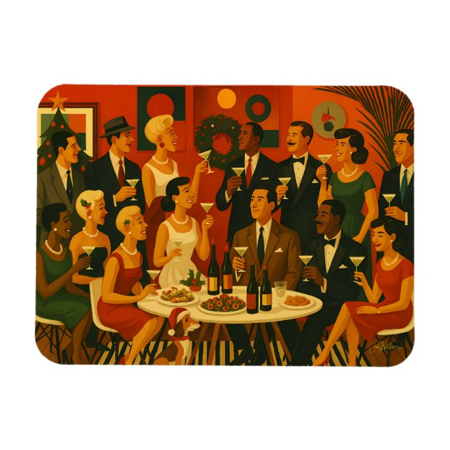 Mid Century Modern Martini Intellektuella Jul Magnet (Horisontell)