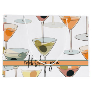 Mid Century Modern Martini Olife and Glasses