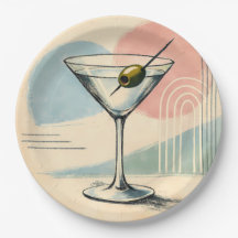Mid Century Modern Martini Pastell Minimalistisk K