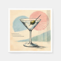 Mid Century Modern Martini Pastell Minimalistisk K