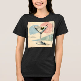 Mid Century Modern Martini Pastell Minimalistisk K T Shirt