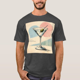 Mid Century Modern Martini Pastell Minimalistisk K T Shirt