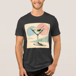 Mid Century Modern Martini Pastell Minimalistisk K T Shirt