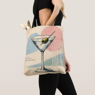 Mid Century Modern Martini Pastell Minimalistisk K Tygkasse