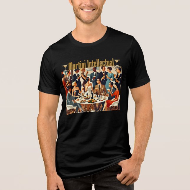Mid Century Modern Martiniintellektuella T Shirt (Framsida)