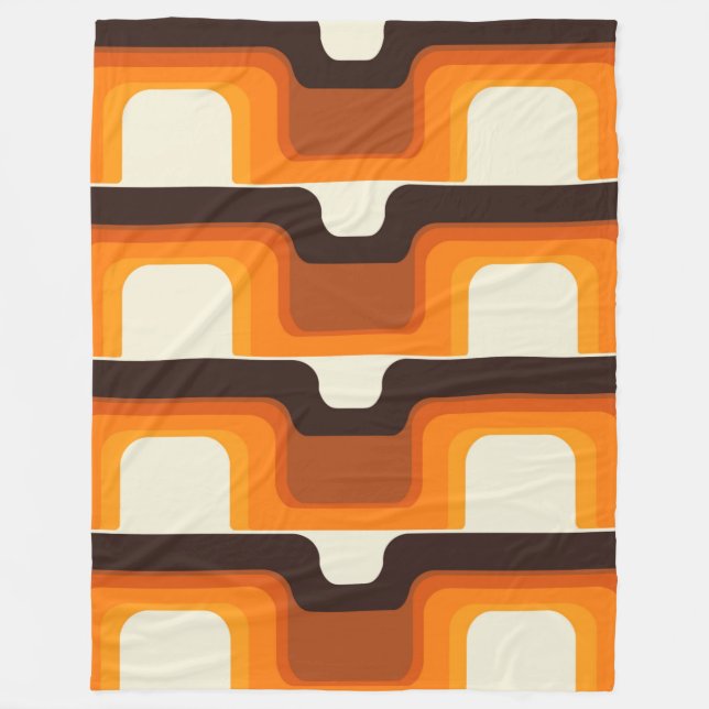 Mid-Century Modern Meets 1970-talets Orange Fleecefilt (Framsidan)