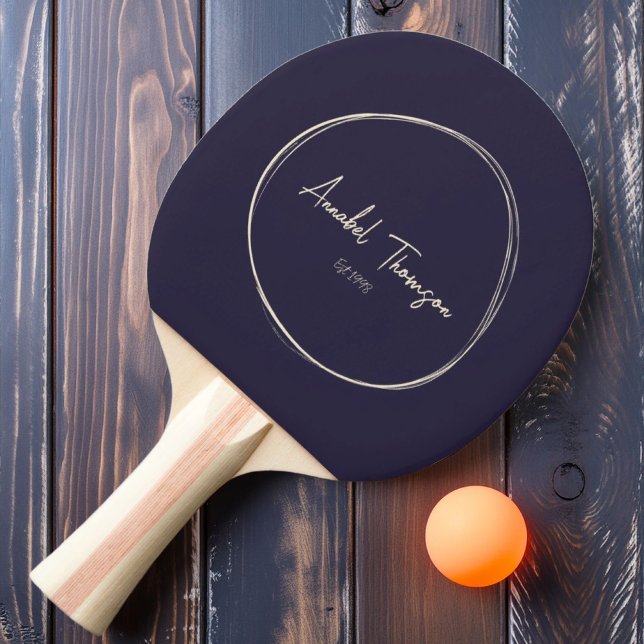 Mid-Century Modern Midnatthav med namn Pingisracket (Skapare uppladdad)