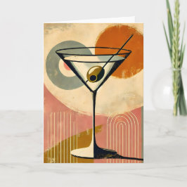 Mid Century Modern Minimalist Art Martini Kort