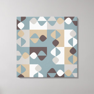 Mid Century Modern - Mint Chocolate Caramel Canvastryck