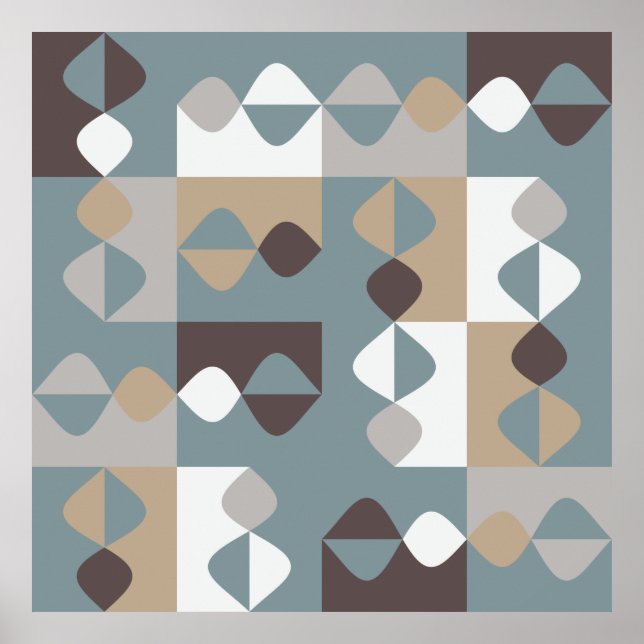 Mid Century Modern - Mint Chocolate Caramel Poster (Framsidan)