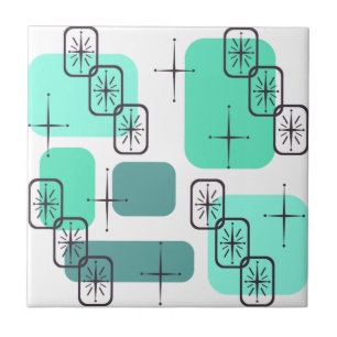 Mid Century Modern Mint Grönt Turcos Kakelplatta