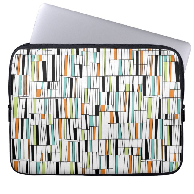 Mid Century Modern Mönster Laptop Fodral (Framsidan)