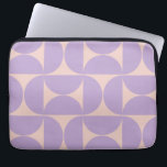 Mid Century Modern Mönster Lavender Laptop Fodral<br><div class="desc">Retro Mid Century Modern Mönster - Geometriska former för Abstrakt - Minimalistiskt Mönster i lavender/lila/lilac och beige.</div>