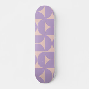 Mid Century Modern Mönster Lavender Mini Skateboard Bräda 18,5 Cm