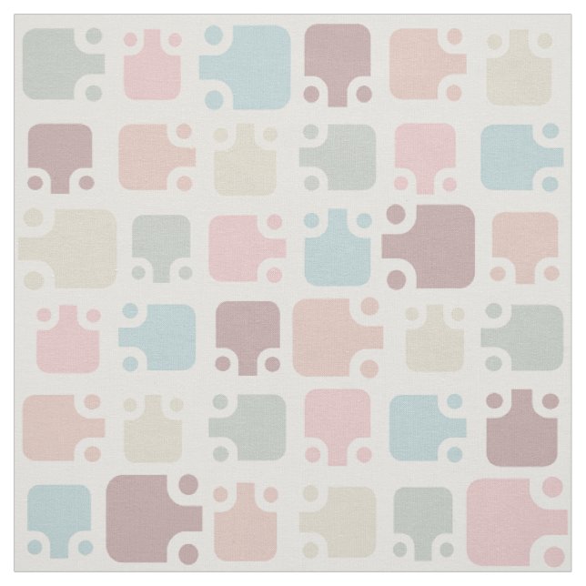 Mid Century Modern Mönster Pastel Tyg (Provkarta)