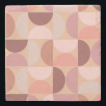 Mid Century Modern Mönster Peach Fuzz Stenunderlägg<br><div class="desc">Medelårhundradets moderna mönster - abstraktens geometriska former - minimalistiskt mönster i persikofuz - neutraltens jordtoner.</div>