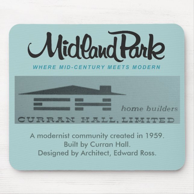 Mid-Century Modern Mousepad 1958 Toronto Kanada Musmatta (Framsidan)