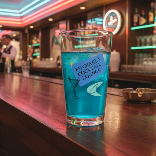 Mid Century Modern Neon Cocktailbar namn Glaskopp (Skapare uppladdad)