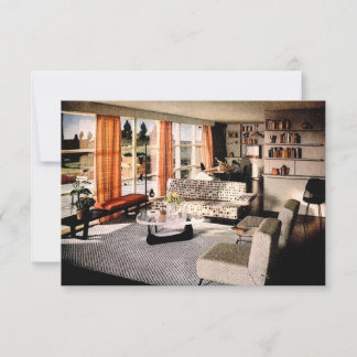 Mid Century Modern New Home and Change of Adress Meddelande