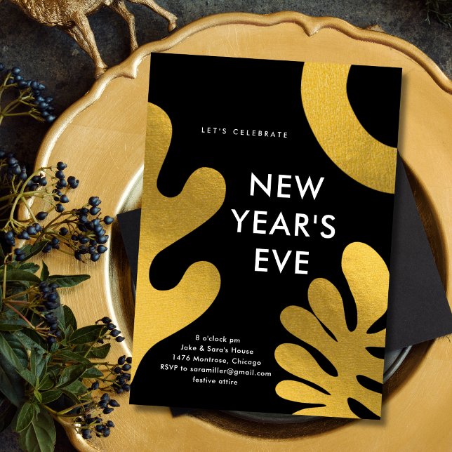 Mid Century Modern New Year's Eve Inbjudningar (Skapare uppladdad)