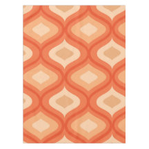 Mid century Modern Ogee Orange och Beige