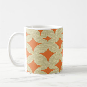 Mid Century Modern Orange Diamond Kaffemugg