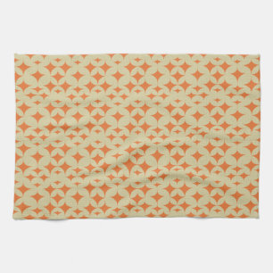 Mid Century Modern Orange Diamond Kökshandduk