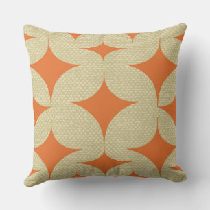 Mid Century Modern Orange Diamond Kudde