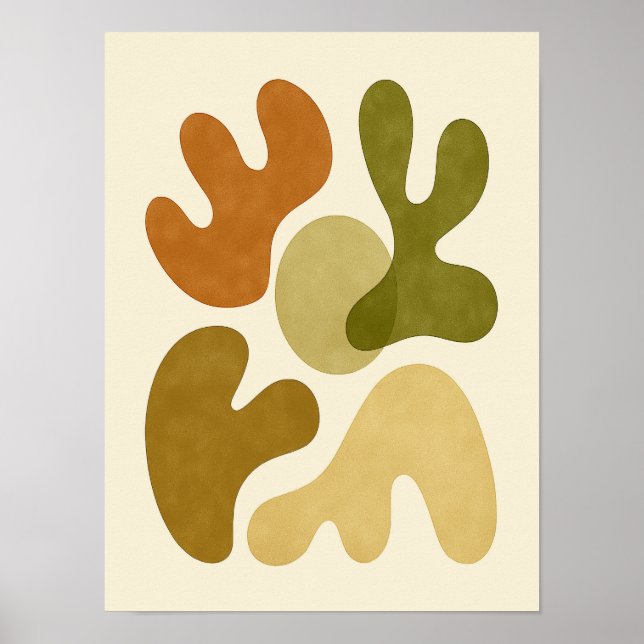 Mid Century Modern Organic Abstraction Poster (Framsidan)