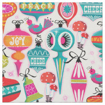 Mid-Century Modern Ornaments julfabric