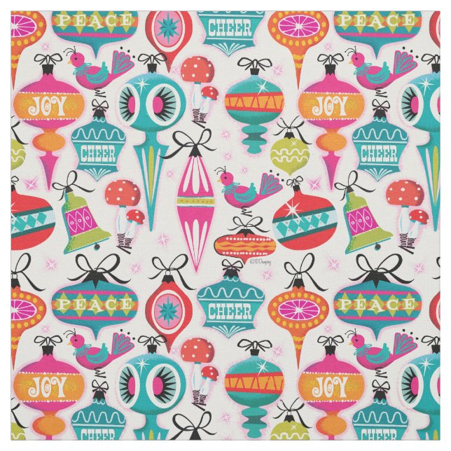 Mid-Century Modern Ornaments julfabric Tyg (Provkarta)