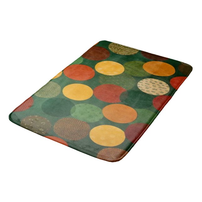 Mid-Century Modern Overlapping Circles Bath Mat Badrumsmatta (Vinklad)