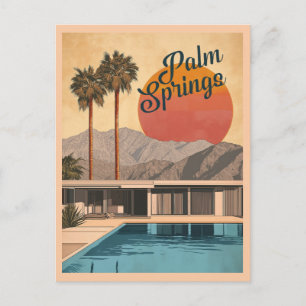 Mid-Century Modern Paradis: Palm Springs Vykort