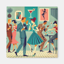Mid Century Modern Party Martini Dance