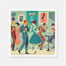 Mid Century Modern Party Martini Dance