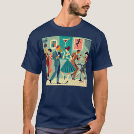 Mid Century Modern Party Martini Dance T Shirt