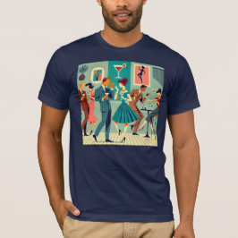 Mid Century Modern Party Martini Dance T Shirt