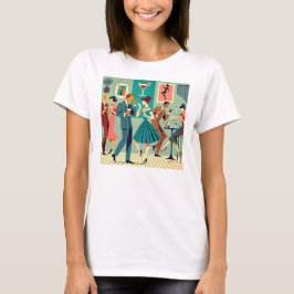 Mid Century Modern Party Martini Dance T Shirt