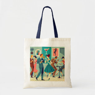 Mid Century Modern Party Martini Dance Tygkasse