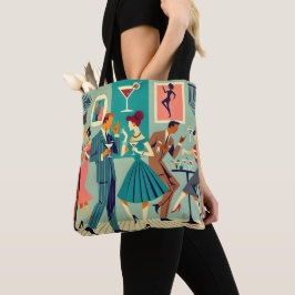 Mid Century Modern Party Martini Dance Tygkasse