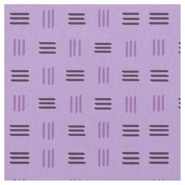 Mid Century Modern Patterned Linjer (Mauve) Tyg (Närbild)