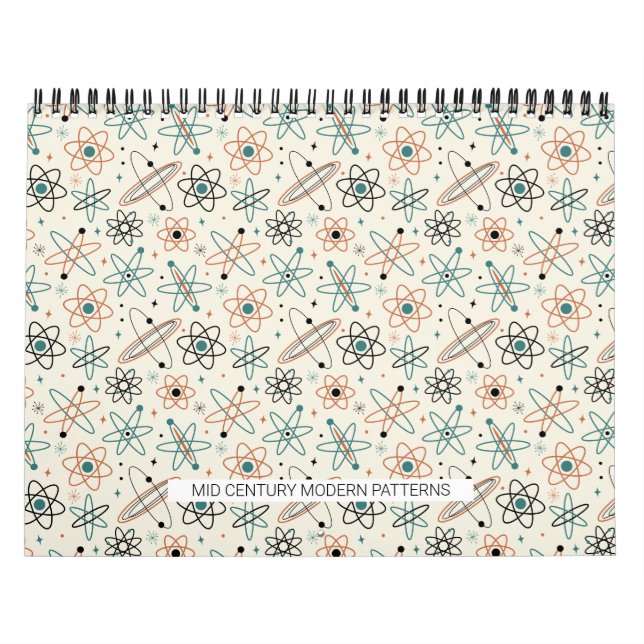 Mid Century Modern Patterns #1 Original Art Retro Kalender (Omslag)