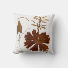 Mid-Century Modern pressade blommor Kudde