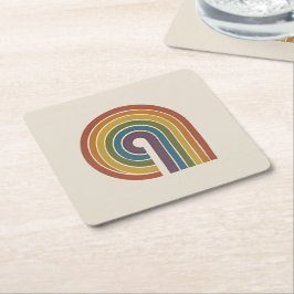 Mid-Century Modern Pride Set om 6 Underlägg Papper Kvadrat