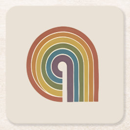 Mid-Century Modern Pride Set om 6 Underlägg Papper Kvadrat