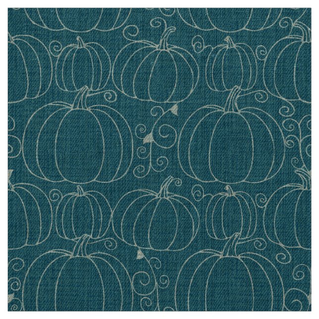 Mid-Century Modern Pumpa Teal Tyg (Provkarta)