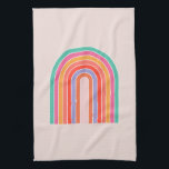 Mid Century Modern Rainbow Kökshandduk<br><div class="desc">Abstrakt Retro Rainbow - Colorful Rainbow.</div>