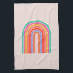 Mid Century Modern Rainbow Kökshandduk<br><div class="desc">Abstrakt Retro Rainbow - Colorful Rainbow.</div>