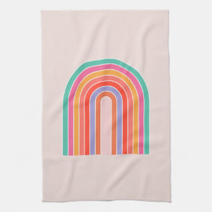 Mid Century Modern Rainbow Kökshandduk