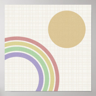 Mid Century Modern Rainbow Sol Poster